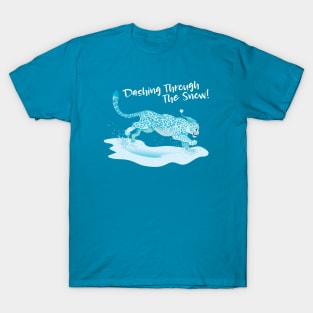 Dashing Through the Snow (Leopard) T-Shirt